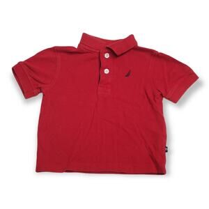 Nautica Red Collared Short Sleeved Polo Shirt - Size 18 Months